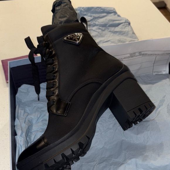 Prada Women's Black Combat Boots - Picture 1 of 6